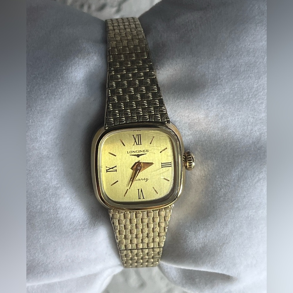 Longines France Quartz gold plated ladies watch.